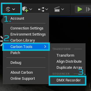 Accessing Carbon's Sequencer Tools